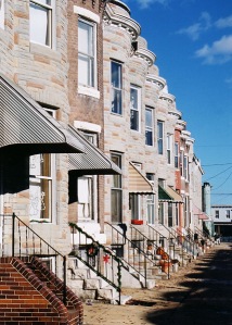 Formstone-faced rowhomes of Baltimore